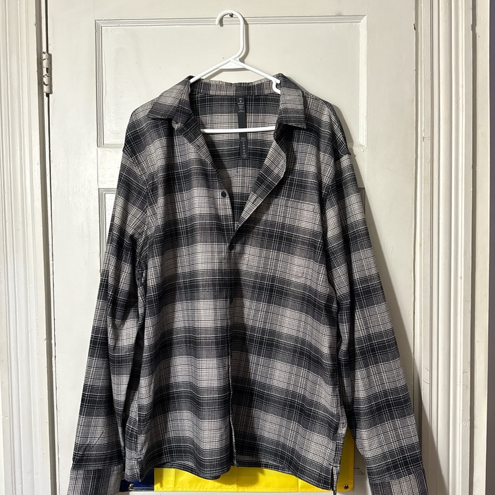Lululemon Athletica Black and White Checkered Shirt